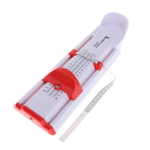 (As show, One size) Red Adults Foot Measuring Device Shoes Size Gauge Measure Ruler Tool Unisex 14.76x4.33in