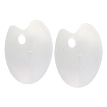 (As show, One size) 2pcs Palette Gouache Travel Watercolor Paint Mixing Plate Tray Color Mixer