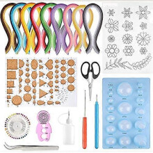 (As show, One size) Paper Quilling Kits 45 Colors 900 Strips Quilling Art Paper DIY Craft with Tools for Gift and DIY Home Decoration Ref: 1578