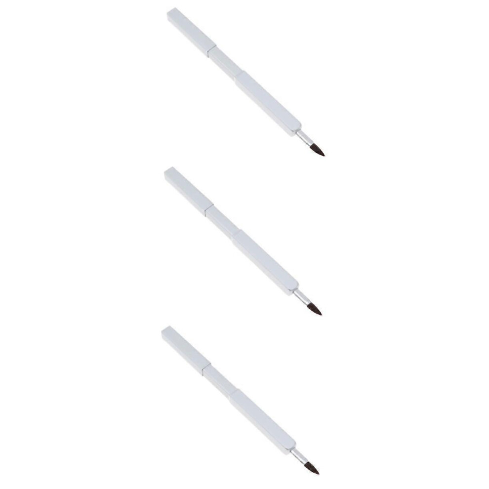 (As show, One size) 3pcs Lipstick Applicator Retractable Lip Brush Makeup Brush Ideal for Daily Salon Use Ref: 2369