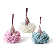 (As show, One size) Set of 3Ice Cream Styling Loofah Bath Sponge  Soft Exfoliating Shower Lufa for Silky Skin