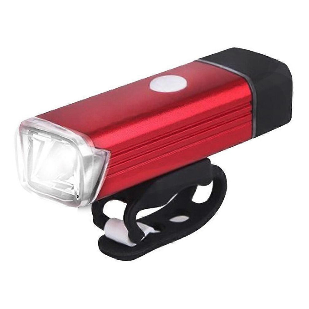 (As show, One size) Usb Rechargeable Bicycle LED Light Front Light,Bike Light usb Rechargeable Bike Front Light Night Riding Mountain Bike Light (Red)