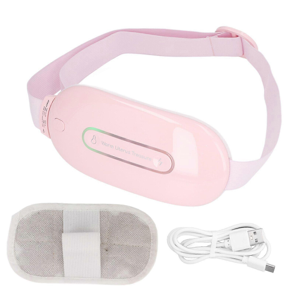 Kikidex Pink (As Show, One Size) Electric Menstrual Heating Belt 3 Gears Fast Heating Intelligent Massage Electric Waist Belt For Women