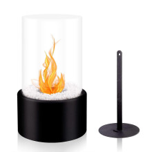 (White 12x22cm, One size) Mini Portable Table Top Firepit Bowl, Ethanol Tabletop Fireplace for Indoor & Outdoor