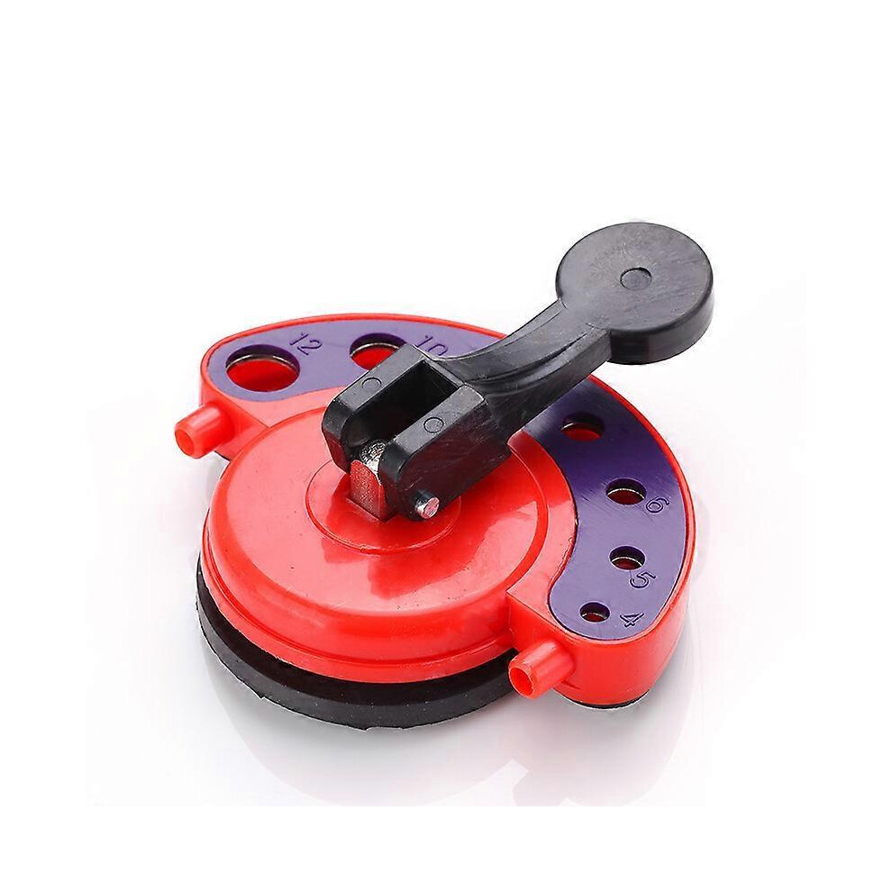 (As Show, One Size) Glass Tile Drill Bit Saw Guide,Adjustable Positioning Glass Drill Positioner Tile Punch Suction Tool(Color:red)(1Pcs) 6902676339597