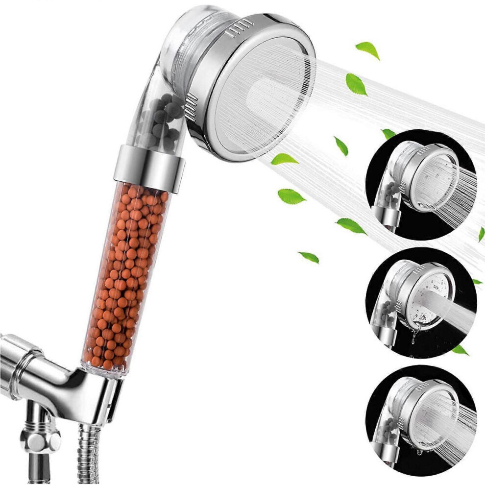 (B, One Size) Hard Water Filtration Shower Head, Spray Head, Water Softener Shower Head Set With Mineral Beads, Removes Chlorine And Fluoride For Dry 5033941327702