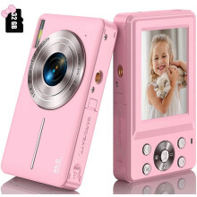 (pink, One size) Digital Camera with 32G Card, 1080P Digital Camera 44MP HD Compact Digital Camera Photography Camera -GSL