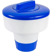 (As show, One size) Pool Dispenser Small Swimming Pool Chlorine Tablets Dispenser Automatic Dosing Device Chlorine (blue) (1pc)