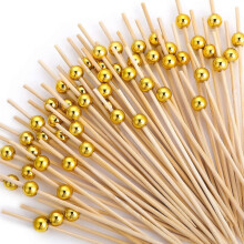 (As show, One size) 100 Pcs Cocktail Picks, 4.7 Inch Fancy Cocktail Toothpicks For Appetizers Skewers Bamboo Cocktail Picks For Party