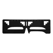 (As show, One size) Eyebrow Stencil Makeup Tool, Eyebrow Drawing Card Eyebrow Design Card Measure Eyebrow Ruler Eyebrow Magic Three-Point Positioning Balance Ruler (Black