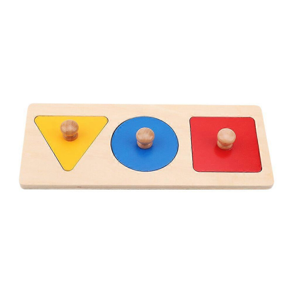 (As Show, One Size) Baby Toddler Hand Grabbing Puzzles Geometric Toy Early Childhood Inset Toys(Three Color Panel) 5033941321335