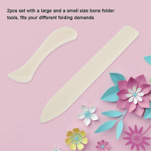(As show, One size) 2PCS/Set White Bone Folder Paper Creaser Tool Scoring Folding Creasing Edges