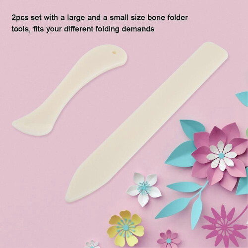 (As show, One size) 2PCS/Set White Bone Folder Paper Creaser Tool Scoring Folding Creasing Edges