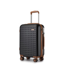 (black and brown, 24) 20+24+28Inch Hard Shell ABS Suitcase Hand Luggage & Travel Bags