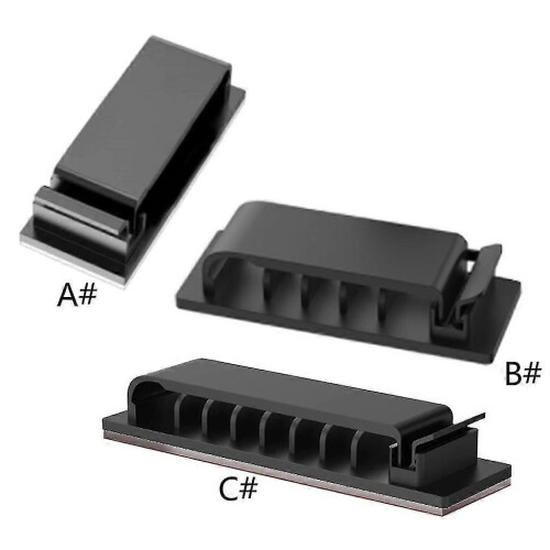 (C, One size) Cable Holder Clips, 1-pack Cable Management Cord Organizer Clips Self Adhesive 2