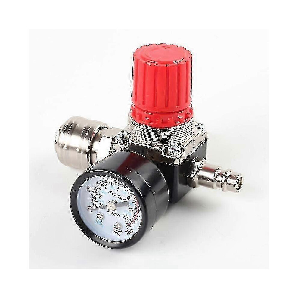 (As Show, One Size) Air Compressor Pressure Regulator, Pneumatic Pressure Regulator, Pressure Regulating Valve With Connection-Yvan 4633396546348