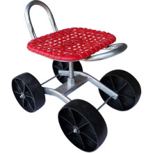(As show, One size) 4 Wheel Garden Rolling Work Seat, Height Adjustable Sturdy Garden Stool, 360 Degree Swivel Gardening Seat, For Weeding, Planting And Lawn Maintenance