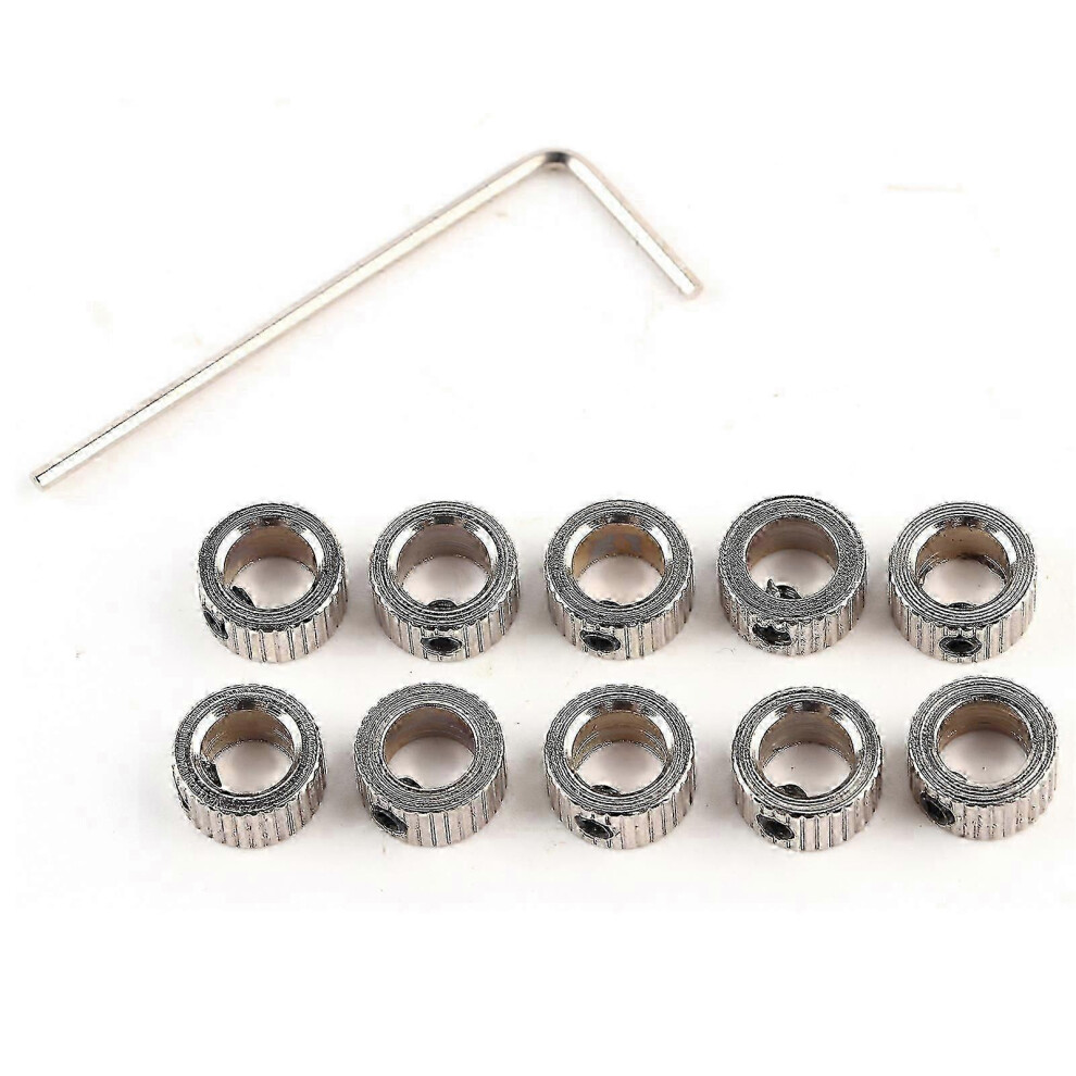 (As show, One size) 10 Pcs Shaft Collar Electroplate Ferronickel Shaft Lock Collar Ring6.1mm-image-OPC-PHJXQT6-NEW