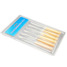 (As show, One size) 6Pcs Wood Carving Chisel Set Professional No. 45 Hardened Carbon Steel Hand Tool