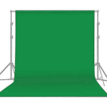 (As show, One size) 3 * 3m / 10 * 10ft Professional Green Screen Backdrop Studio Photography Background Washable Durable Polyester-Cotton Fabric Seamless One-Piece Design