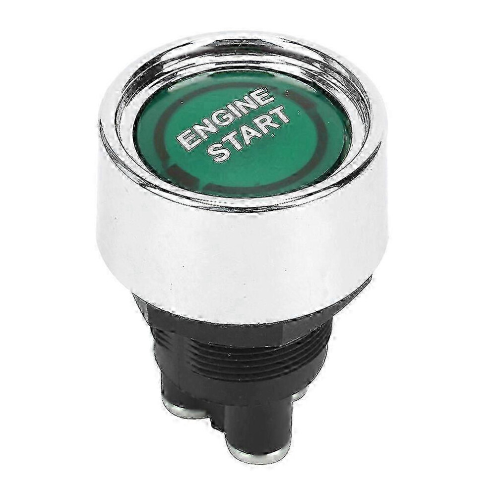 (As Show, One Size) Led Engine Start Switch Ignition Starter Engine Start Stop Button For Rvs Racing Cargreen 4633396572293