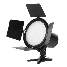(As show, One size) 10W RGB Photography Light Bi-color LED Light 128pcs LED Beads 3200K-5600K Dimmable 5 Scene Effects Support DC/NP Series Battery Powered with Metal Bar
