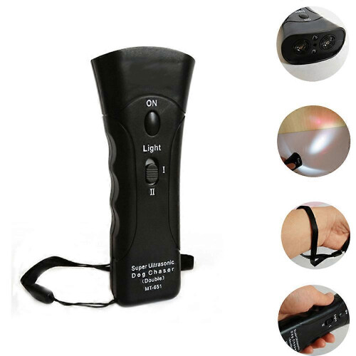 (As show, One size) Dog Chaser Anti Barking Trainer LED Flashlight Training Repeller