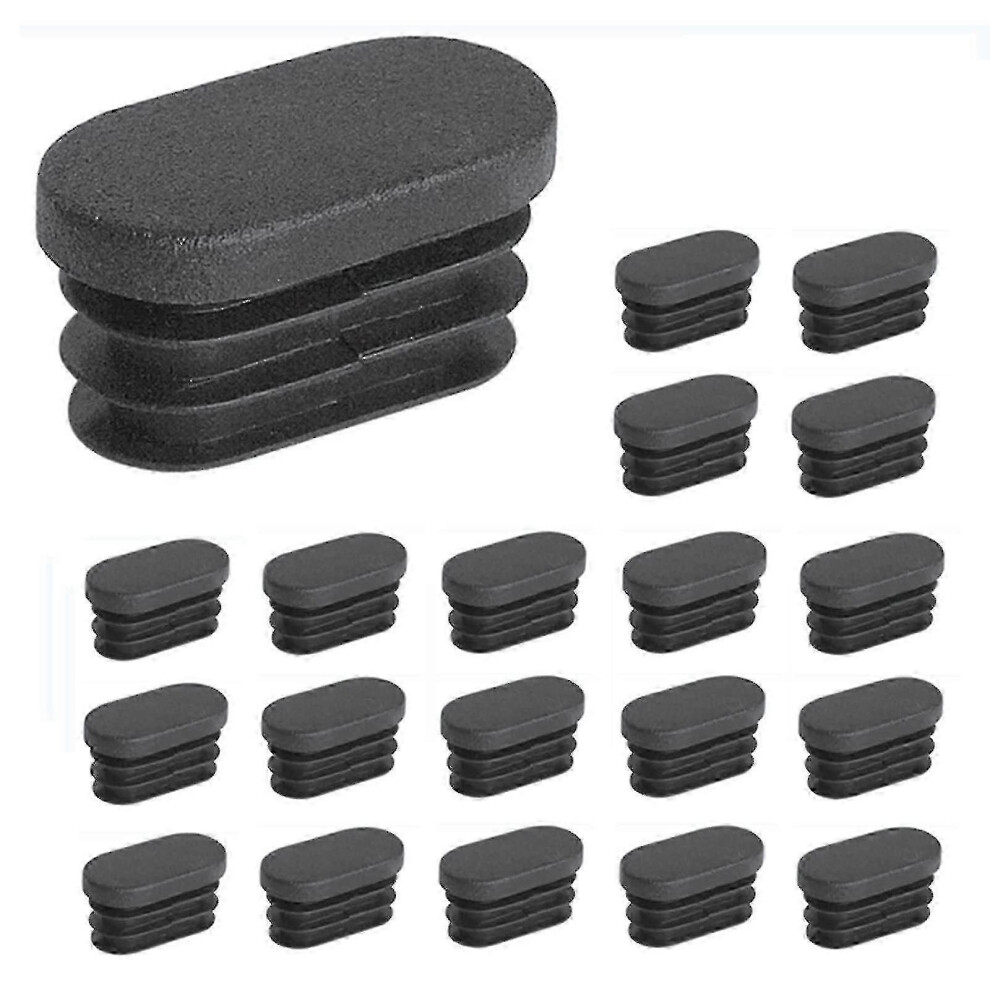 (As Show, One Size) 100 Pieces 15X30mm Plastic End Caps,For Furniture Feet Tubes Oval End Caps,For Plastic Chair Legs Stopper,For Oval Pipe_fi 4633396547680