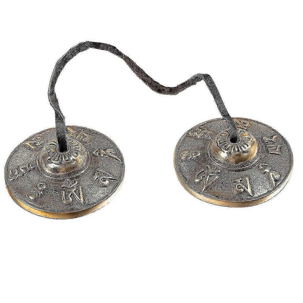 (As Show, One Size) Tibetan Cymbals Meditation 6.5 Cm Meditation Chime ,Meditation Yoga Bell For Percussion Instrument 4631898267013