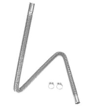 (As show, One size) 120cm Stainless Exhaust Pipe Parking Air Heater Diesel Gas Vent Hose