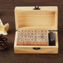 (As show, One size) 36 pieces of ink mud wood combination set seal alphanumeric typewriter body Ming Dynasty positive hand account seal Type A Ming Dynasty official seal