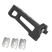 (As show, One size) Woodworking Edge Trimmer Aluminum Alloy Manual Wood Edge Planer Arc Woodworking Scraper with 3 Blades