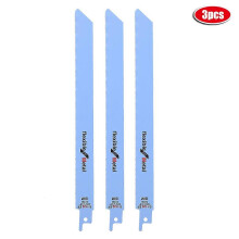 (As show, One size) 3Pcs Metal Reciprocating Saw Blade Woodworking Cutter Kit Power Tool Accessories18TPI