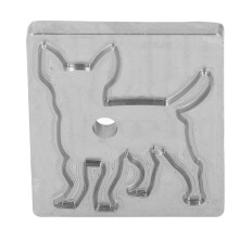 (As show, One size) Dog Shape Cutting Die Alloy Steel Leather Punching Mold for DIY Fabric Clay Crafts