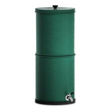 (Water filter with stand, Grey) Gravity Water Filter System Water Filtration Bucket for Home Outdoor Camping Hiking Emergency Preparedness