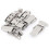(As show, One size) KXJSMAH HookLatches 6Pcs Spring Loaded Metal Suitcase Chest Tool Boxes Locking Toggle 4