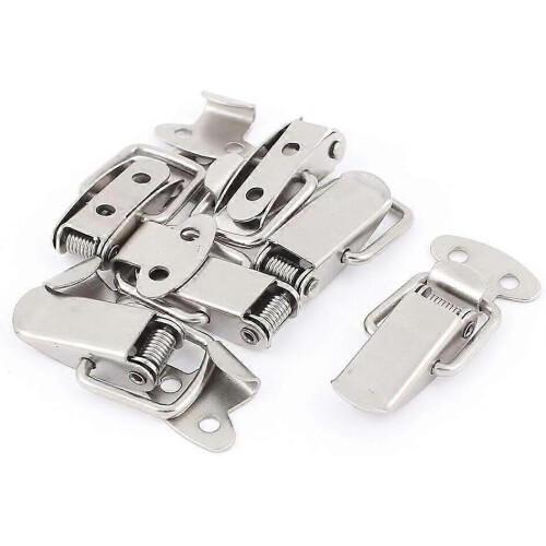 (As show, One size) KXJSMAH HookLatches 6Pcs Spring Loaded Metal Suitcase Chest Tool Boxes Locking Toggle 2