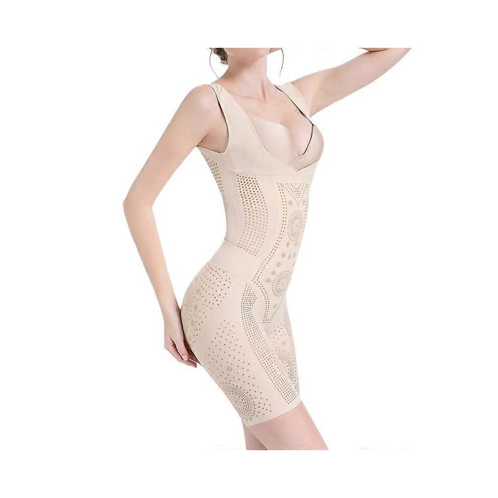 (1029 Skin, L) Body Shaping Underwear Women Tummy Shaper Waist Trainer Bodysuit Slimming Sexy Lingiere Plus Size Seamless ShapewearBaoPao
