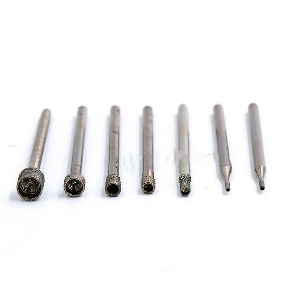 (As Show, One Size) 10Pcs Diamond Concave Grinding Point Bits Drill Head For Dremel Accessories 2.35Mm Emery Eyeabsorbing Carving Head,4Mm,2.35Mm 4632480807723