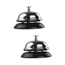 (As show, One size) 2 Pcs Sturdy Material Service Bell Restaurant Ring Bell Fashion Call Bell for Reception Desk Ref: 2951