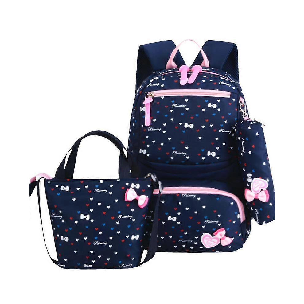 (3 pink, One size) 3pcs/set Printing School Bags Backpacks Schoolbag Fashion Kids Lovely Backpack For Children Girls School bag Student Mochila sac Ba