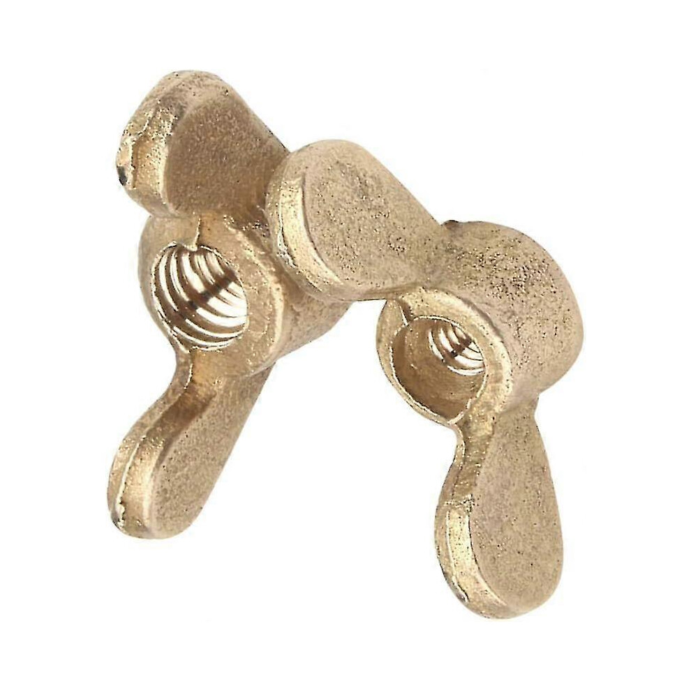 (As show, One size) 10pcs Wing Nut Fasteners - Brass Butterfly Nut Bolt Hand Twist Screw Cap Components M5 BAOPENG