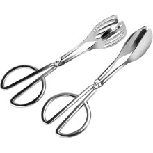 (As show, One size) Serving Cooking Tongs, 2 Pack Food Tongs Stainless Steel Serving Tongs,suitable For Metal Salad Pastry Buffet Sweet BAOPENG
