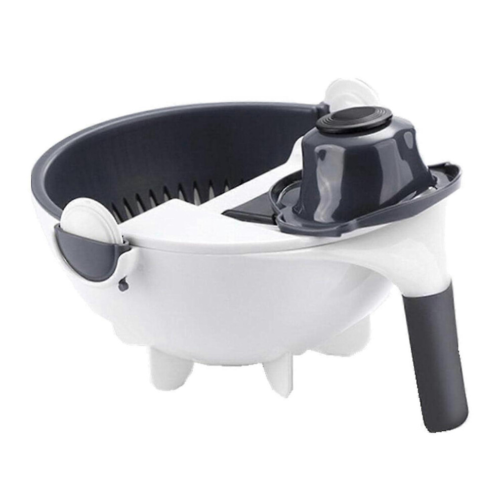 (As show, One size) Portable Vegetable Slicer Grater Cutter Shredder With 2-in-1 Drain Basket BAOPENG