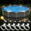 High quality  Pool Lights 6 Pack Solar Outdoor Lights for Framed Above Ground 1