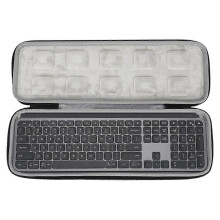 (As show, One size) Advanced Keyboard Protective Case Plastic Cover with Classic Zipper Design Stylish Convenient Storage Bag for Keyboard