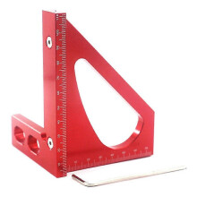 (As show, One size) Right Angle Woodworking Marker Plotter,Woodworking Scribing Ruler Right Angle Ruler Angle Ruler Triangle Ruler Scribe Scribing Gauge Angle Ruler Alumi