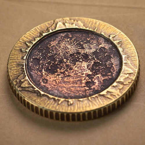 (As show, One size) 2024 Total Solar Eclipse Commemorative Coin - Copper Brass Bimetal 1
