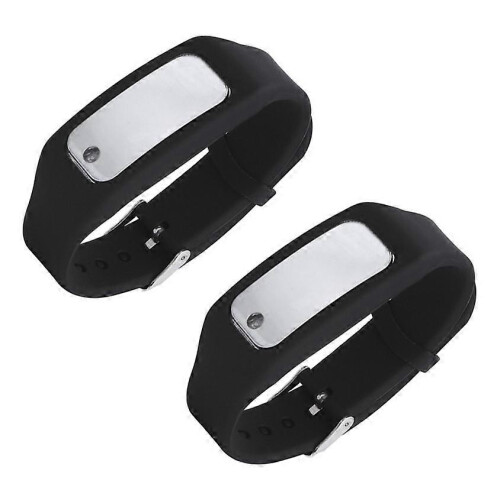 (As show, One size) Wireless Anti-Static Wrist Strap,Remote Automatic Hand Static Cleaner Static Power Car Static Strap (Black) (2pcs) 1