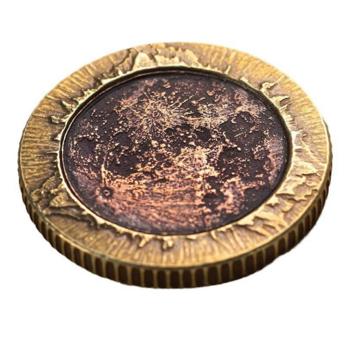 (As show, One size) 2024 Total Solar Eclipse Commemorative Coin - Copper Brass Bimetal